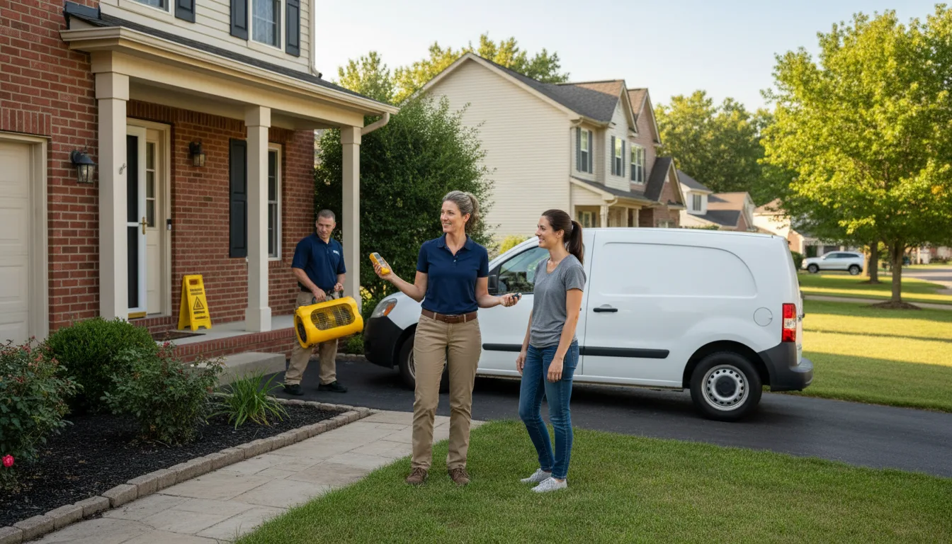 Residential water damage restoration in Junction, IL